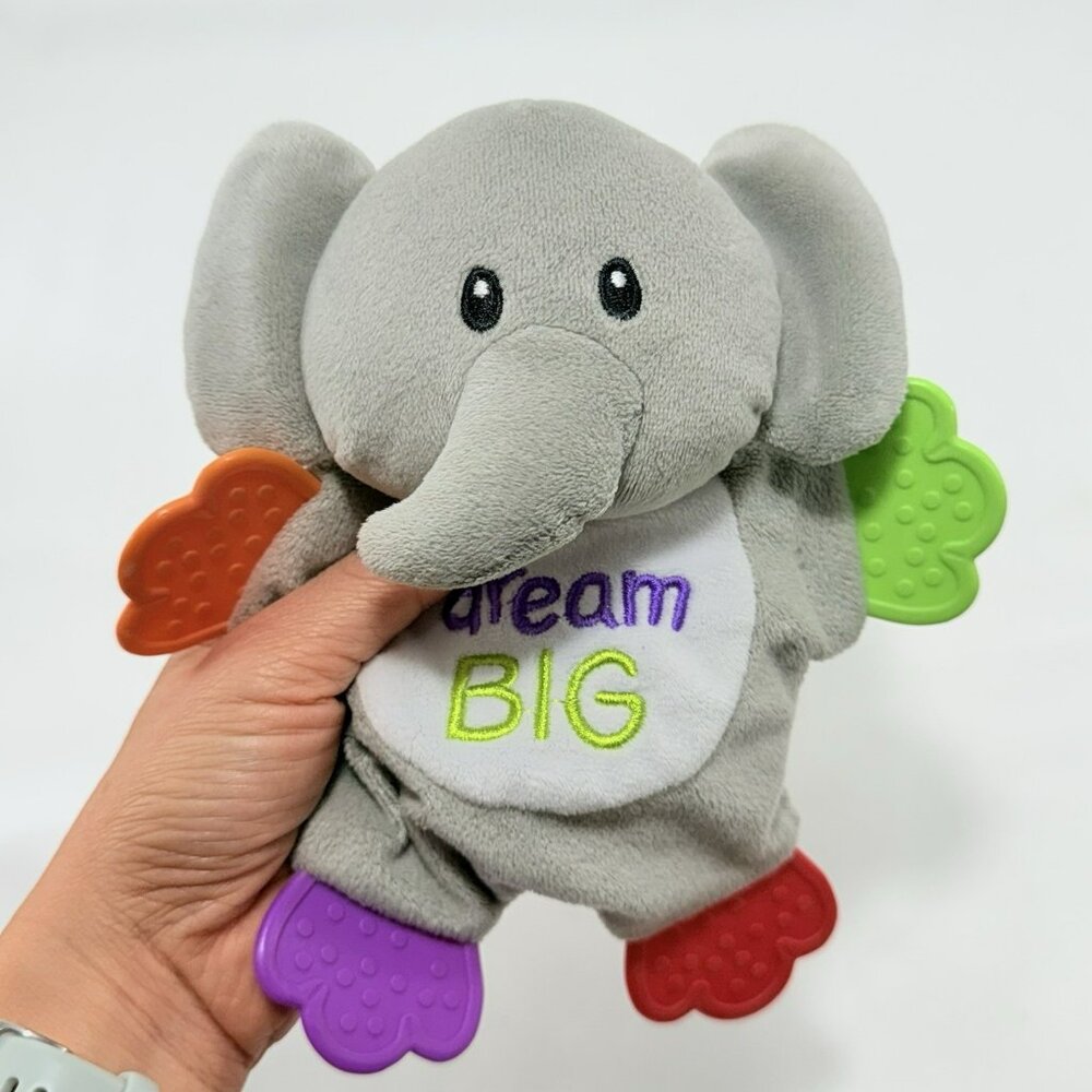 Cribmates Crib Toy Baby Teether Elephant Plush Gum Bite Soft Infant Dream Big